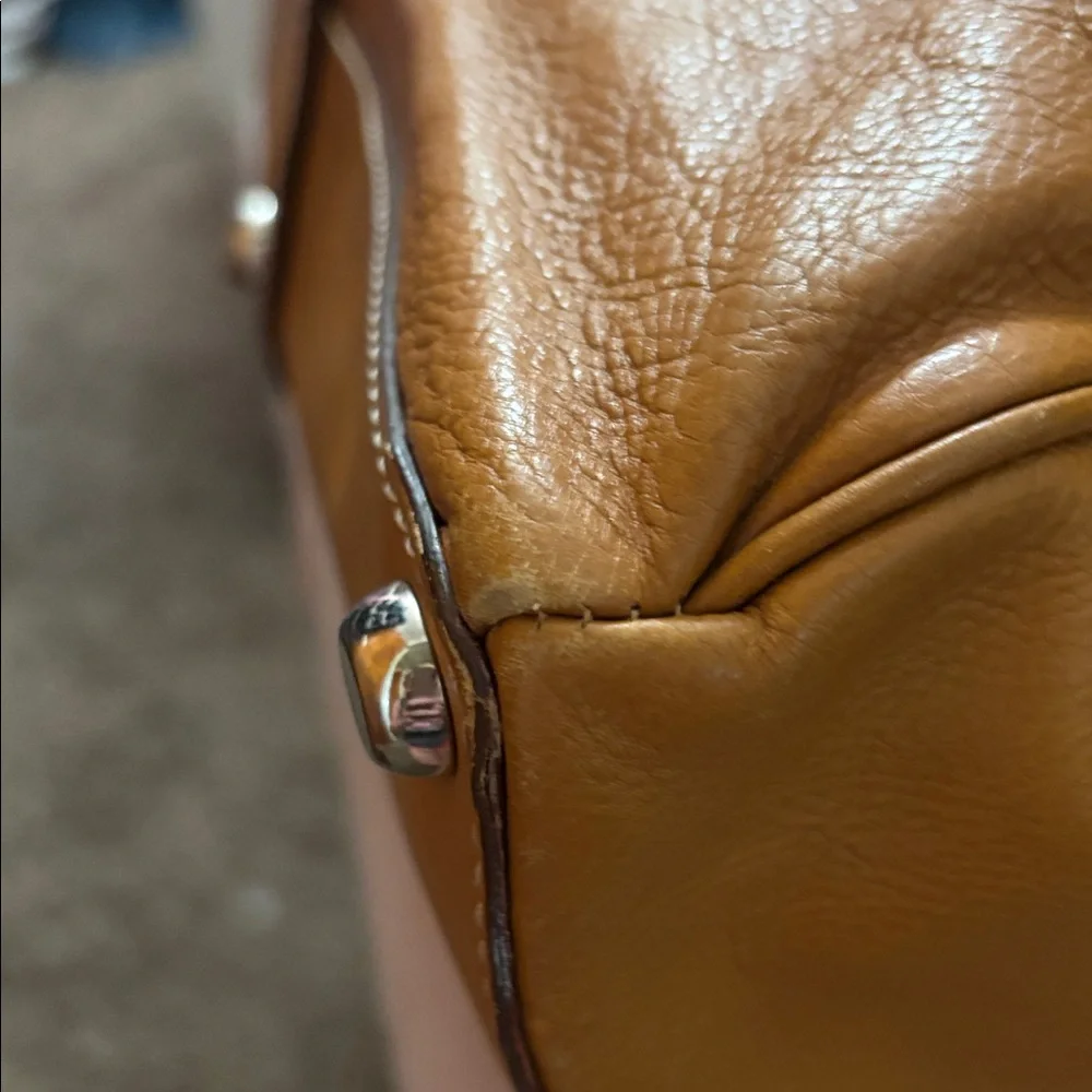Marc Jacobs Camel color Leather Satchel with Silver Accents - Picture 10 of 12